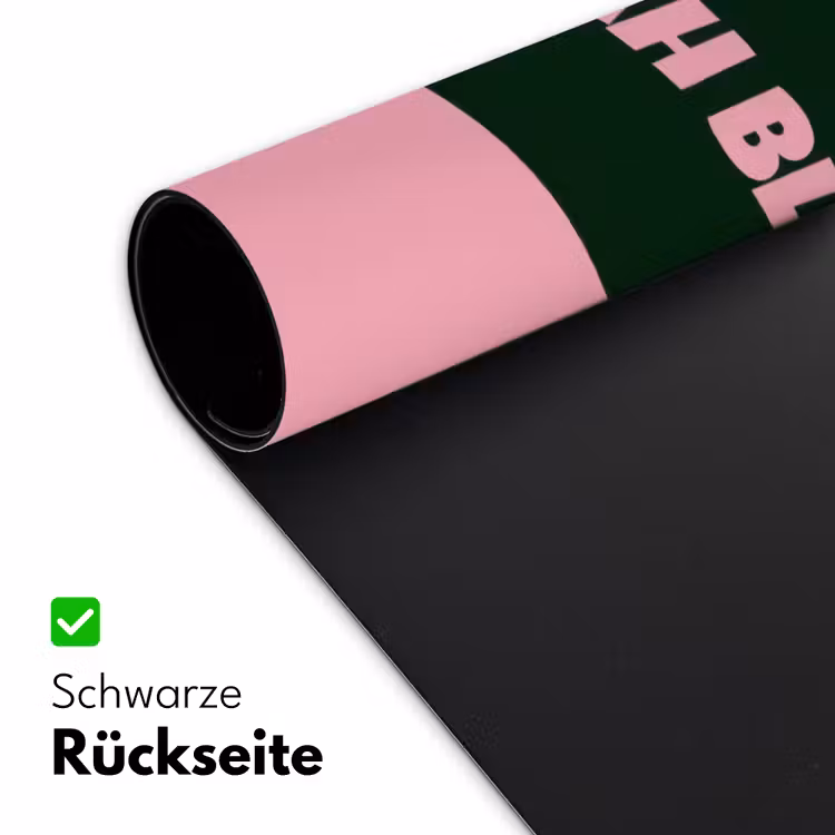 Roze - Tekstwolk - Groen - BLAH BLAH BLAH Muismat XXL klein -ysfeer2_duits