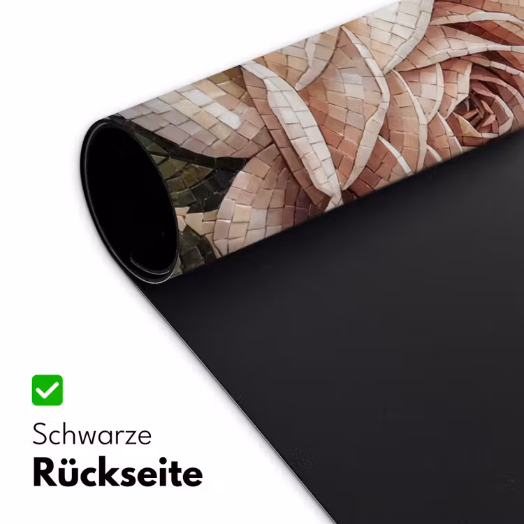 Roos - Mozaïek - Bloemen - Klassiek - Beige Muismat XXL klein -ysfeer2_duits