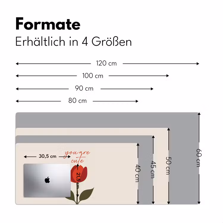 Roos - Rood - Bloem - Valentijn Muismat XXL klein -ysfeer5_duits