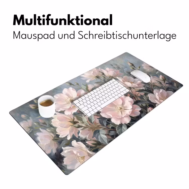 Rozen - Illustratie - Roze Muismat XXL klein -ysfeer4_duits