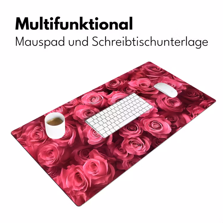 Rozen - Pink - Bloem Muismat XXL klein -ysfeer4_duits