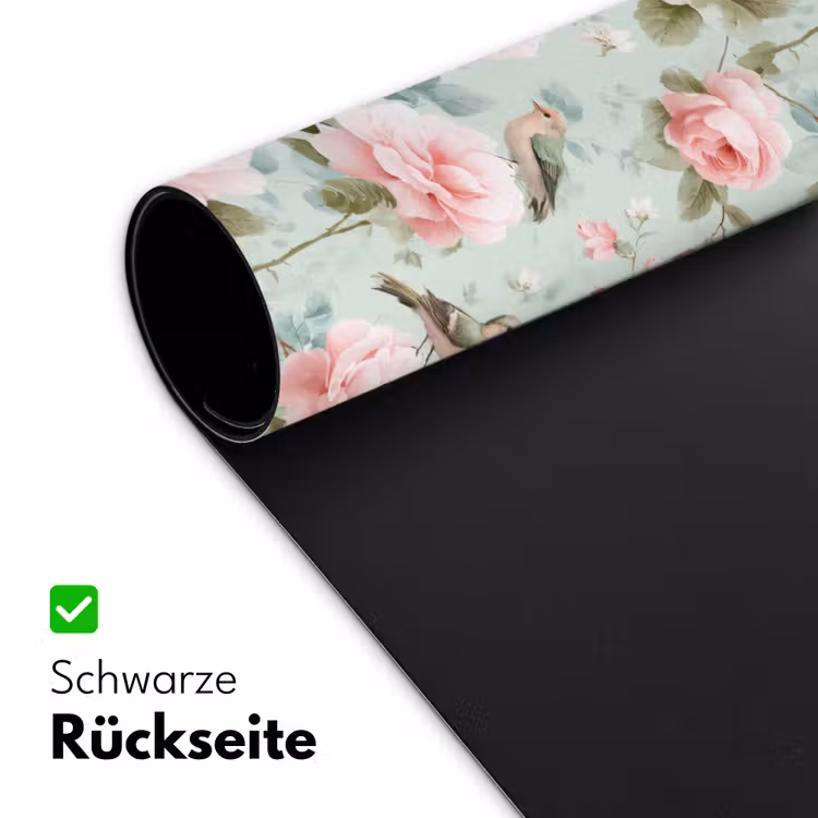 Rozen - Vogels - Pastel - Kleurrijk Muismat XXL klein 681 -ysfeer2_duits