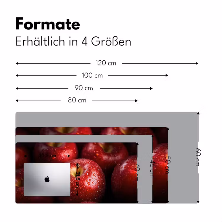 Rood - Appels - Fruit Muismat XXL klein -ysfeer5_duits