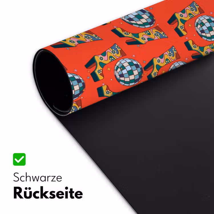 Rood - Disco - Patroon Muismat XXL klein 681 -ysfeer2_duits