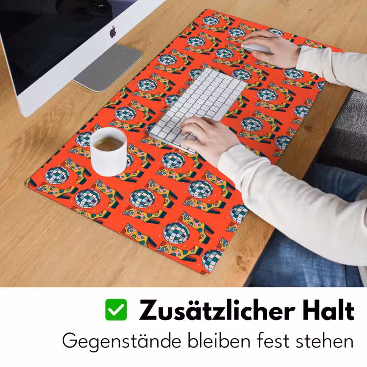 Rood - Disco - Patroon Muismat XXL klein 681 -ysfeer3_duits