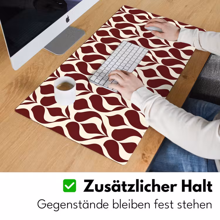 Rood - Druppelpatroon - Grafisch Muismat XXL klein 681 -ysfeer3_duits