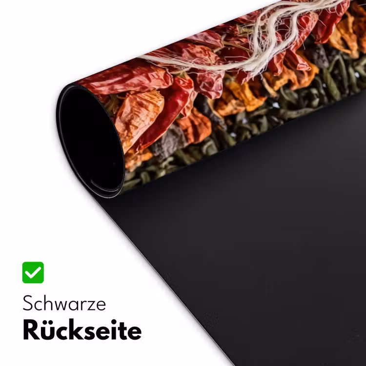 Schreibtischunterlage - Rote Chilischoten – Essen - Rode pepers - Eten Muismat XXL klein
