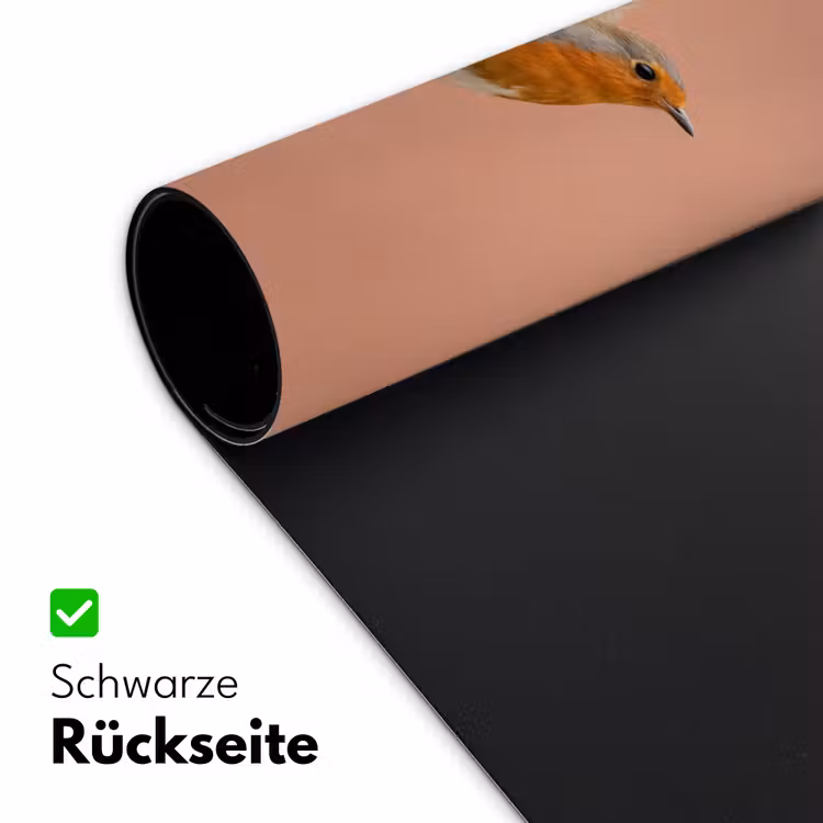Roodborst - Natuur - Roze Muismat XXL klein -ysfeer2_duits