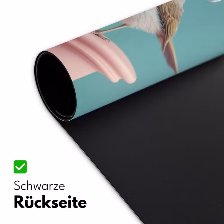 Roodborstje - Vogel - Koksmuts - Sokkel Muismat XXL klein -ysfeer2_duits
