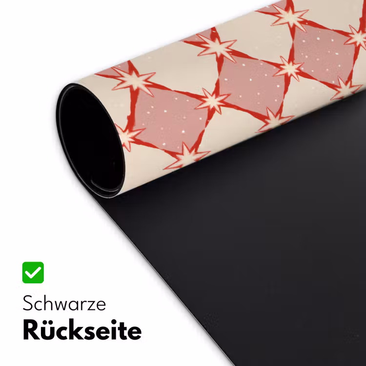 Ruiten - Sterren - Vintage - Oudroze - Rood Muismat XXL klein 681 -ysfeer2_duits