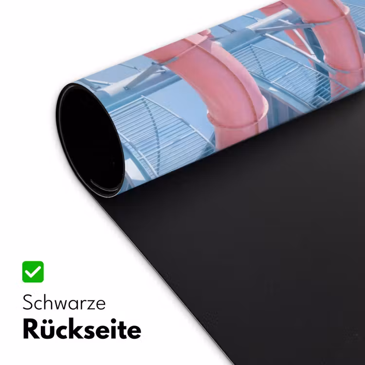 Schreibtischunterlage - Rutsche – Wasserpark – Spirale – Modern – Rosa - Glijbaan - Waterpark - Spiraal - Modern - Roze Muismat XXL klein