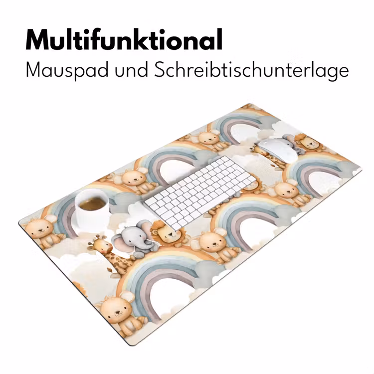 Safari - Regenboog - Kleurrijk Muismat XXL klein 681 -ysfeer4_duits