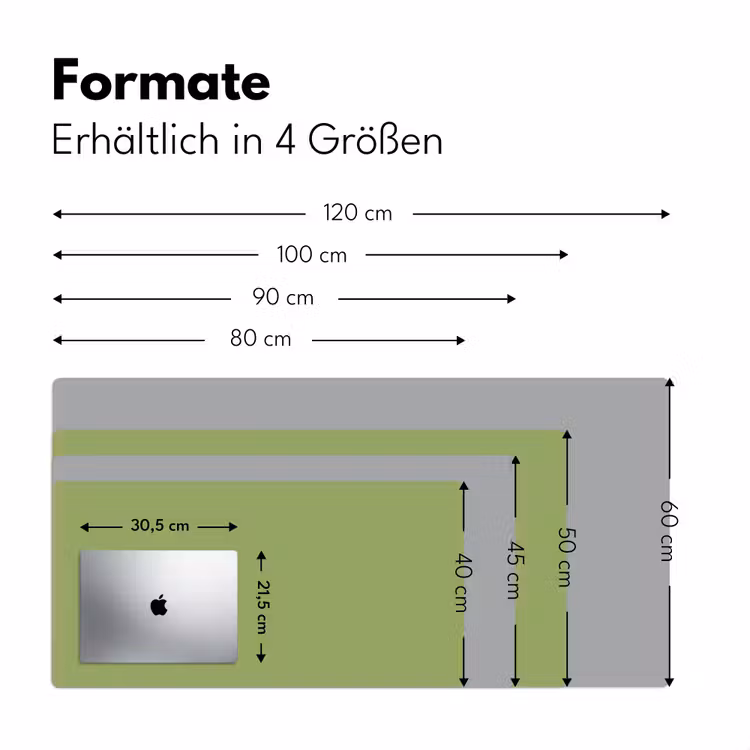 Sage - Green - Groen Muismat XXL klein 681 -ysfeer5_duits