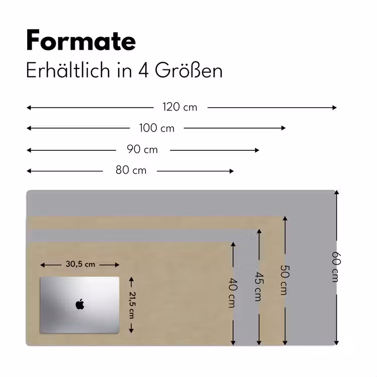 Zandkleur - Korrelige structuur - Beton Muismat XXL klein 681 -ysfeer5_duits