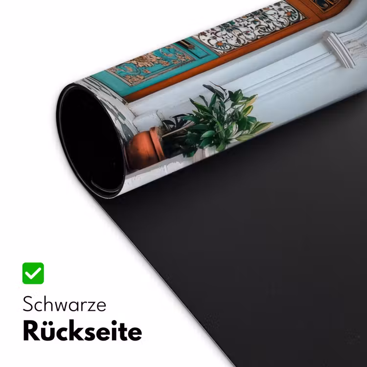 Zuilen - Sierlijke - Deur - Blauw Muismat XXL klein -ysfeer2_duits