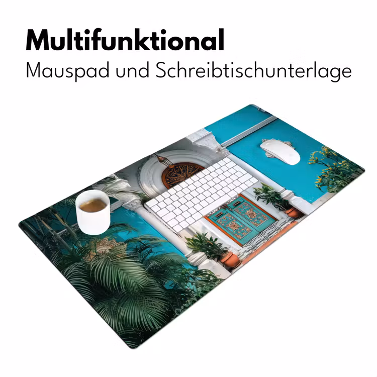 Zuilen - Sierlijke - Deur - Blauw Muismat XXL klein -ysfeer4_duits