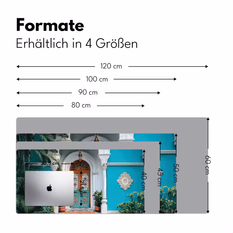 Zuilen - Sierlijke - Deur - Blauw Muismat XXL klein -ysfeer5_duits