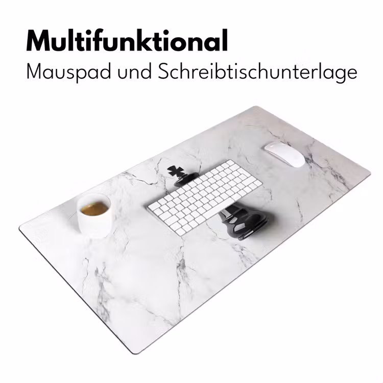 Schaakstuk - Koning - Zwart - Marmer Muismat XXL klein -ysfeer4_duits