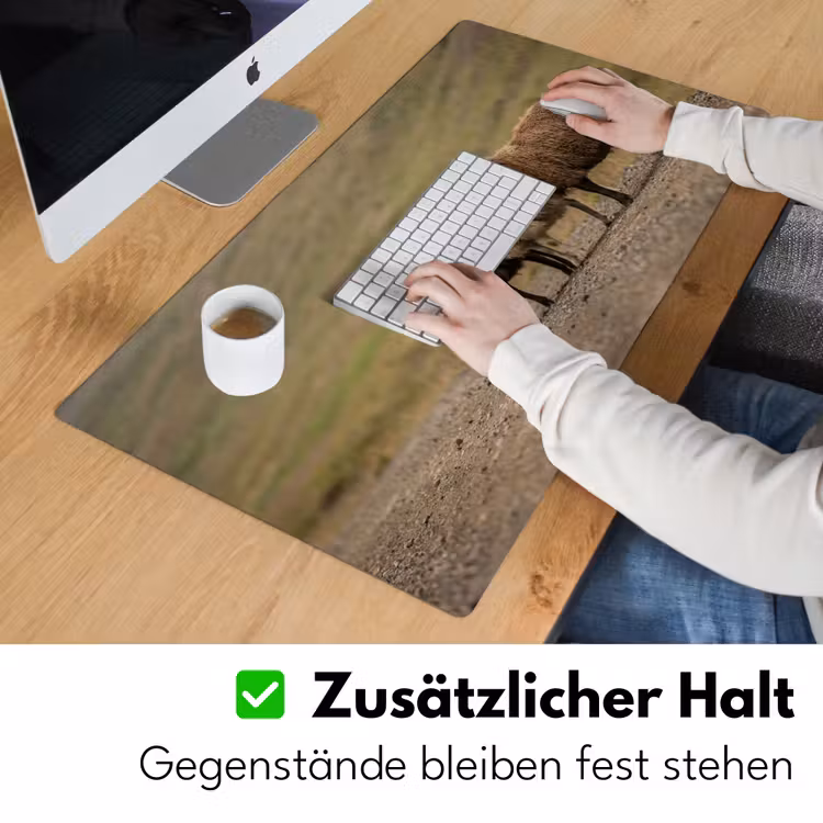 Schapen - Bruin - Wit - Grindpad Muismat XXL klein -ysfeer3_duits