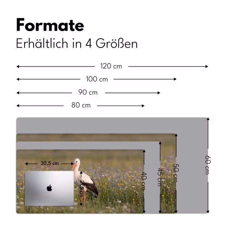 Ooienvaar - Bloemen - Weide - Kleurrijk Muismat XXL klein -ysfeer5_duits
