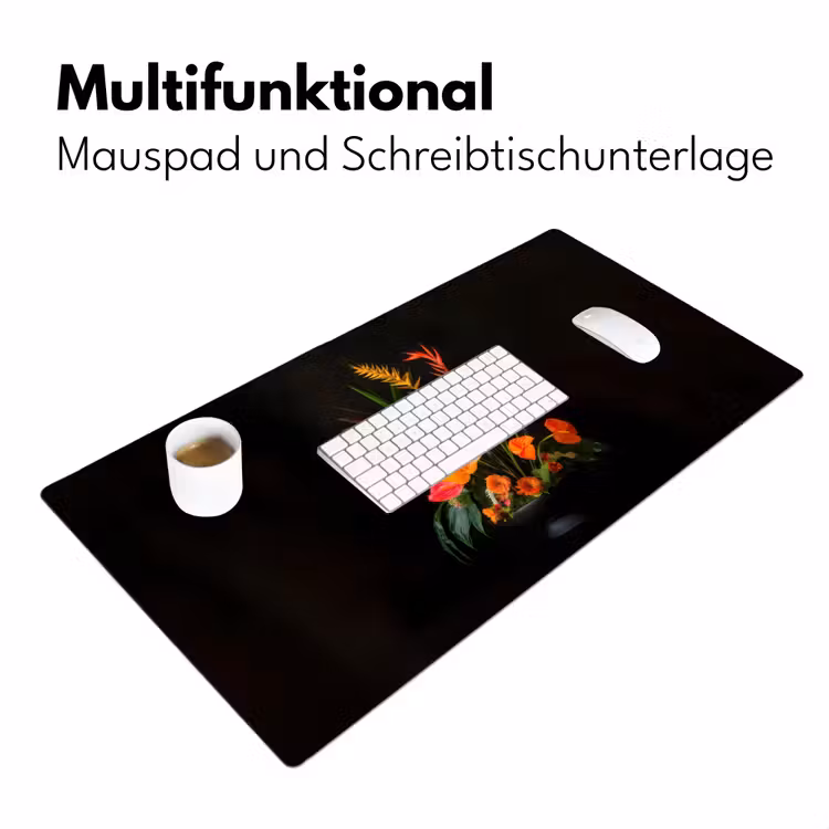 Schaal - Boeket - Bloemen Muismat XXL klein -ysfeer4_duits