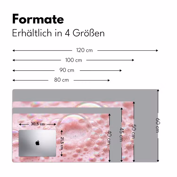 Schuim - Structuur - Roze Muismat XXL klein -ysfeer5_duits