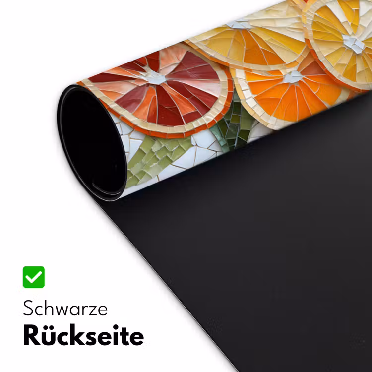 Schijfjes - Fruit - Oranje - Mozaïek Muismat XXL klein -ysfeer2_duits