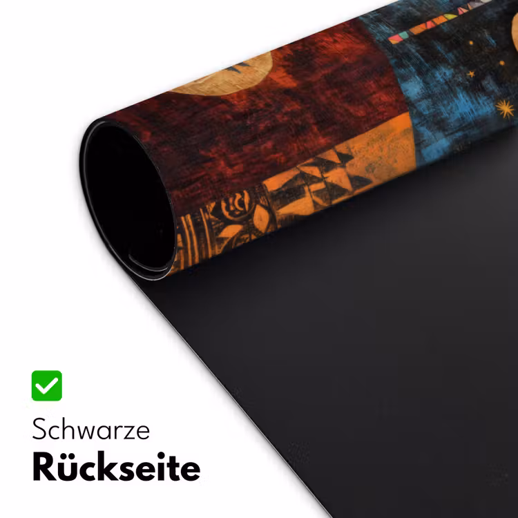 Silhouetten - Abstract - Zon - Maan Muismat XXL klein -ysfeer2_duits