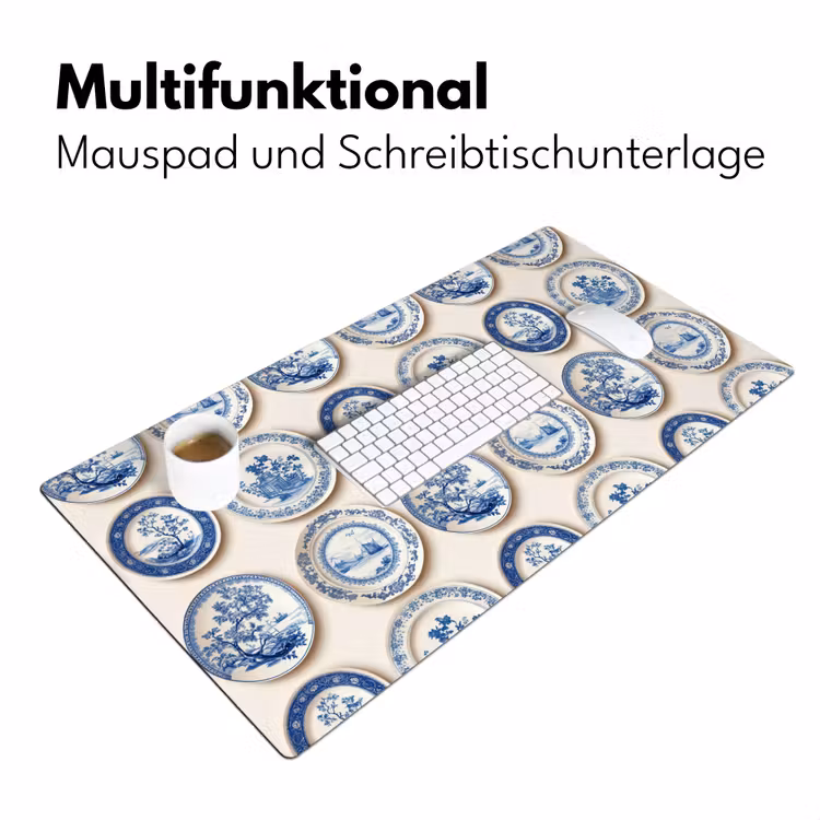 Borden - Bomen - Planten - Blauw Muismat XXL klein 681 -ysfeer4_duits