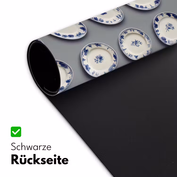 Borden - Bloemen - Blauw - Wit Muismat XXL klein 681 -ysfeer2_duits