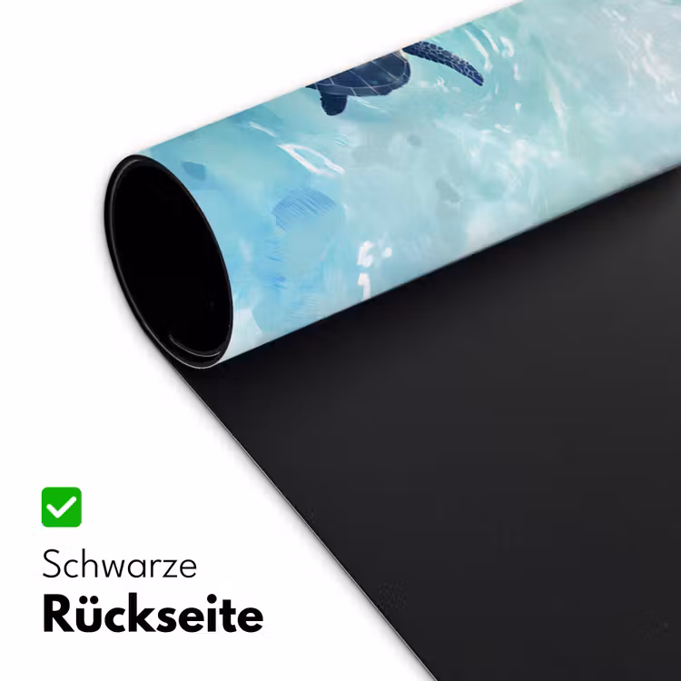 Schildpad - Zee - Blauw - Schittering Muismat XXL klein -ysfeer2_duits