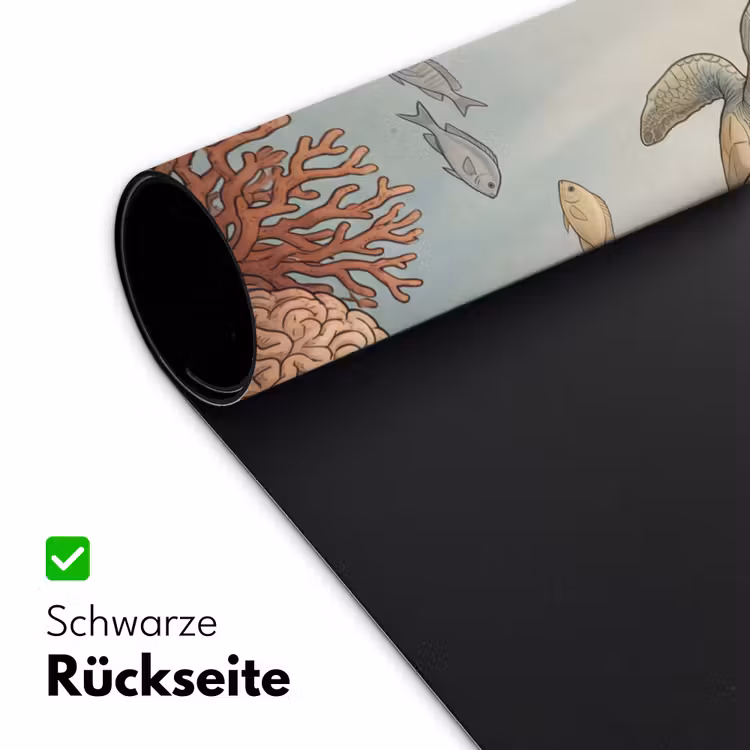 Schildpad - Onderwater - Natuur - Illustratie Muismat XXL klein -ysfeer2_duits