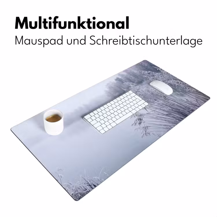 Riet - Bevroren - Winter - Natuur Muismat XXL klein -ysfeer4_duits