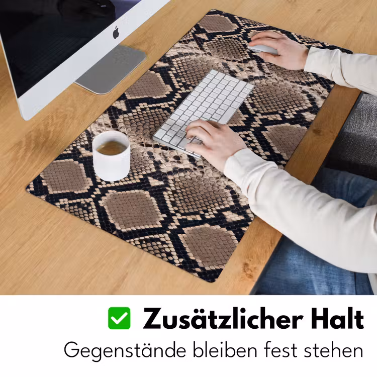 Slangenprint - Python - Bruin Muismat XXL klein -ysfeer3_duits