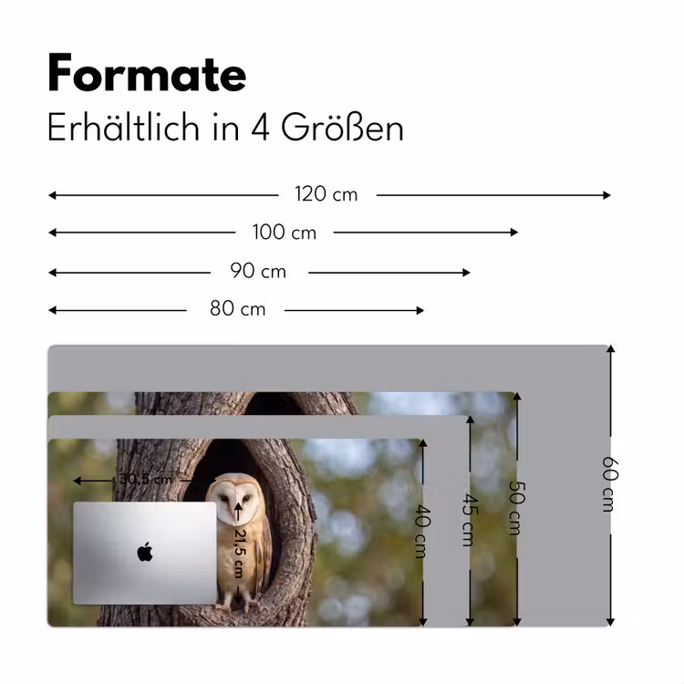 Kerkuil - Boom - Natuur - Bruin Muismat XXL klein -ysfeer5_duits