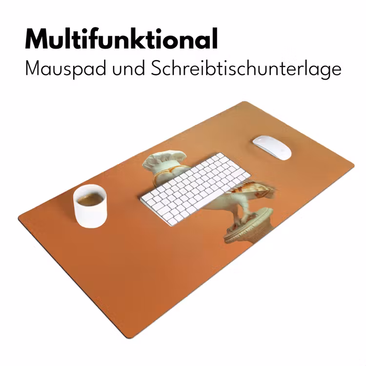 Kerkuil - Koksmuts - Oranje - Vogel Muismat XXL klein -ysfeer4_duits