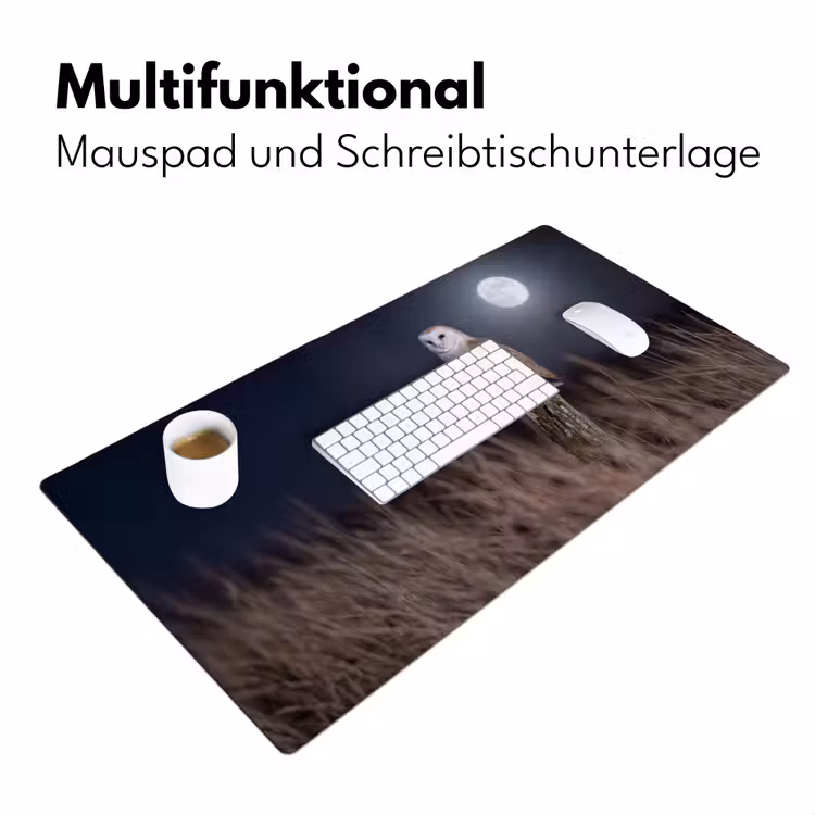 Kerkuil - Maan - Nacht Muismat XXL klein -ysfeer4_duits