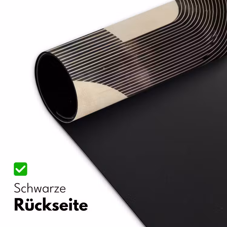 Boog - Strepen - Minimalistisch - Zwart Muismat XXL klein -ysfeer2_duits