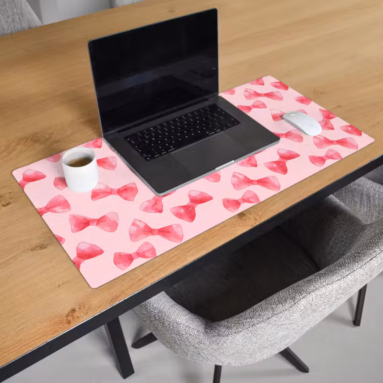 Strikken - Aquarel - Roze Muismat XXL klein 681 -sfeer1
