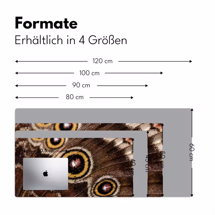 Vlinder - Vleugel - Abstract Muismat XXL klein -ysfeer5_duits