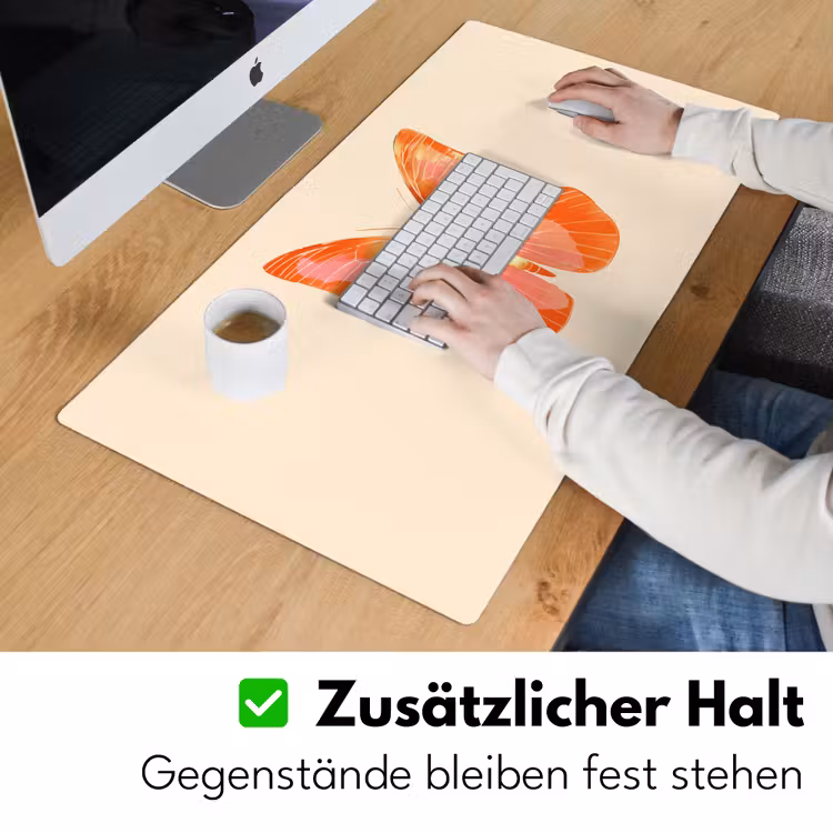 Vlinder - Minimalistisch - Roze Muismat XXL klein -ysfeer3_duits