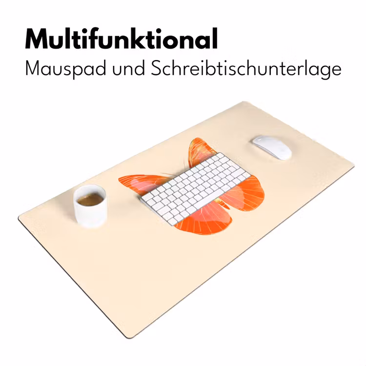 Vlinder - Minimalistisch - Roze Muismat XXL klein -ysfeer4_duits