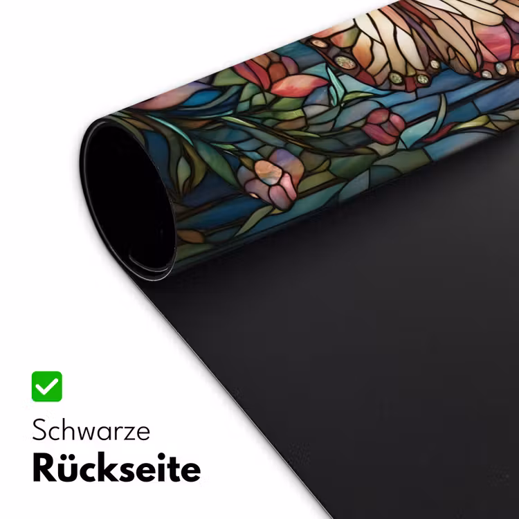 Vlinder - Roze - Bloemen - Bladeren Muismat XXL klein -ysfeer2_duits