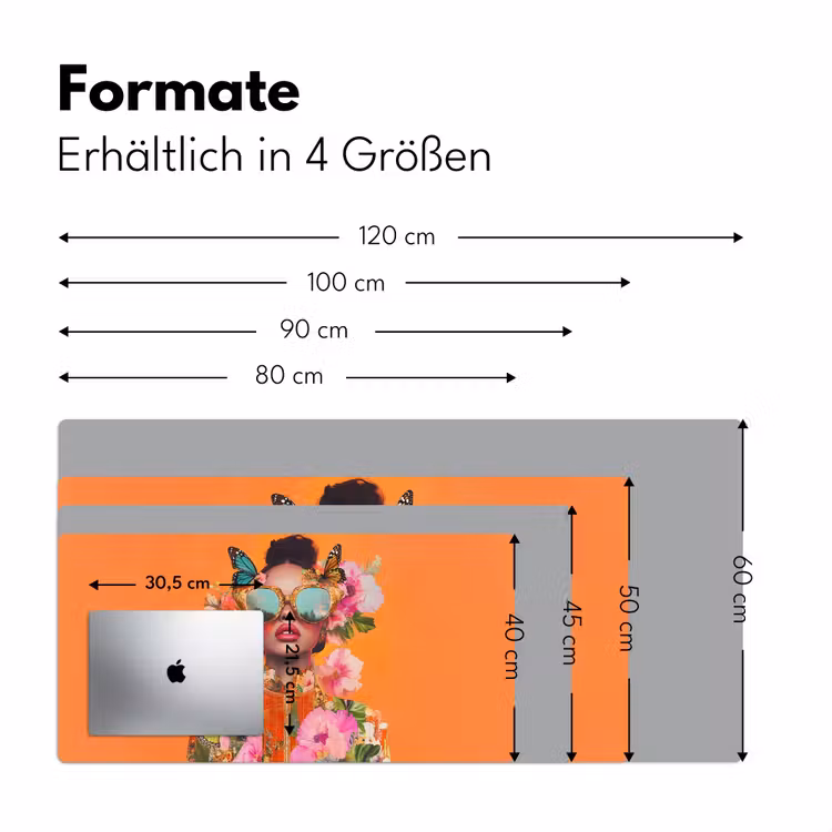 Vlinders - Vrouw - Zonnebril - Kleurrijk Muismat XXL klein -ysfeer5_duits
