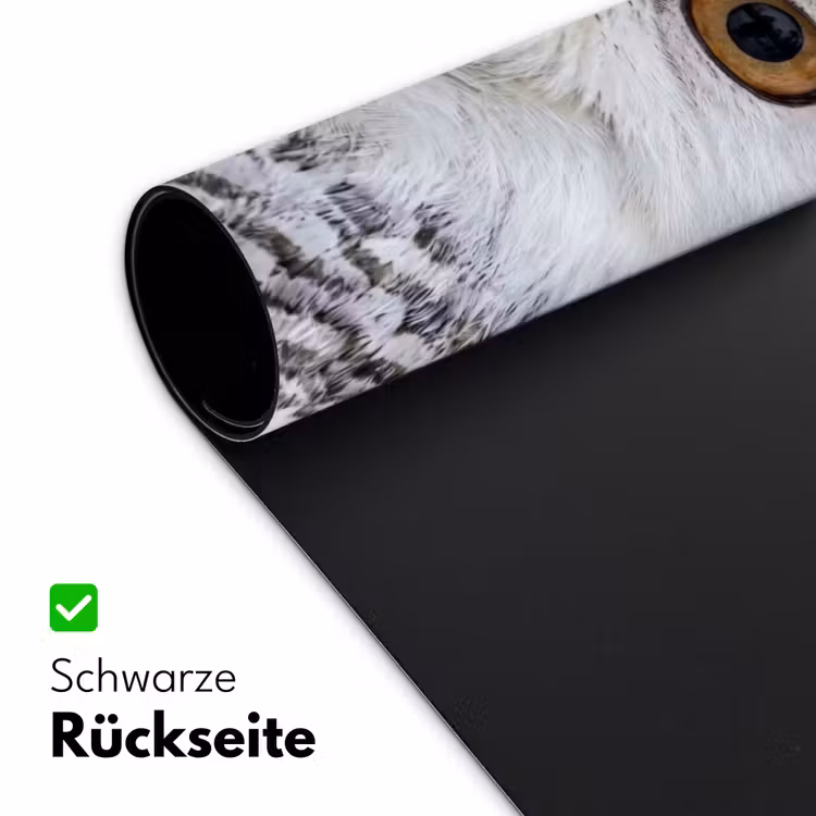 Sneeuwuil - Oog - Wildlife - Wit Muismat XXL klein -ysfeer2_duits