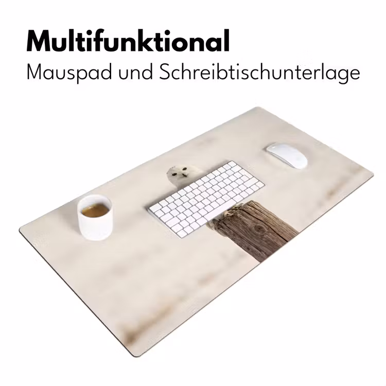 Sneeuwuil - Paal - Winter - Portret - Majestueus Muismat XXL klein -ysfeer4_duits
