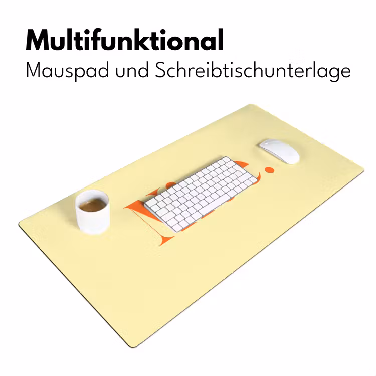 Nice - Oranje - Geel - Minimalistisch Muismat XXL klein -ysfeer4_duits
