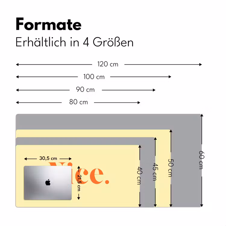 Nice - Oranje - Geel - Minimalistisch Muismat XXL klein -ysfeer5_duits
