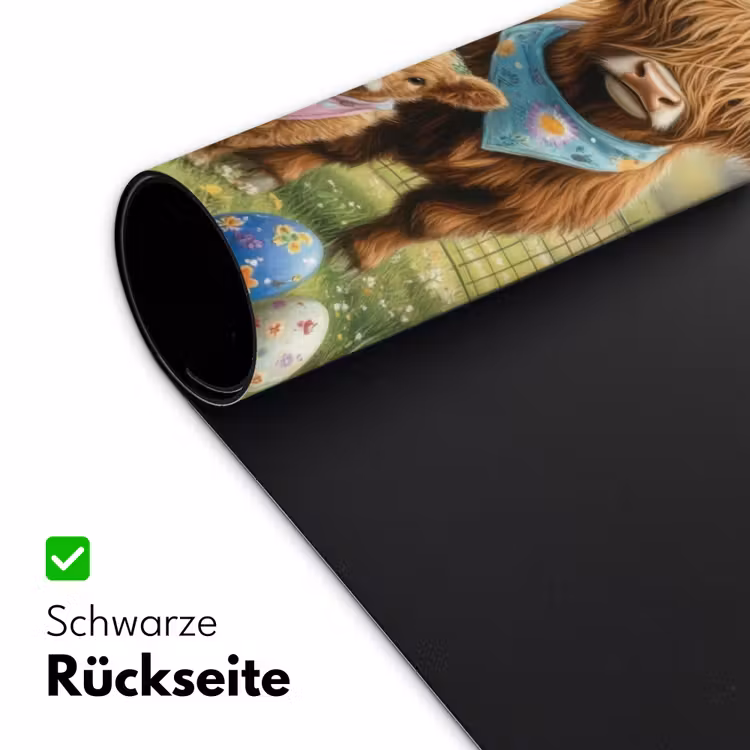 Schotsehooglanders - Paaseieren - Lente Muismat XXL klein -ysfeer2_duits