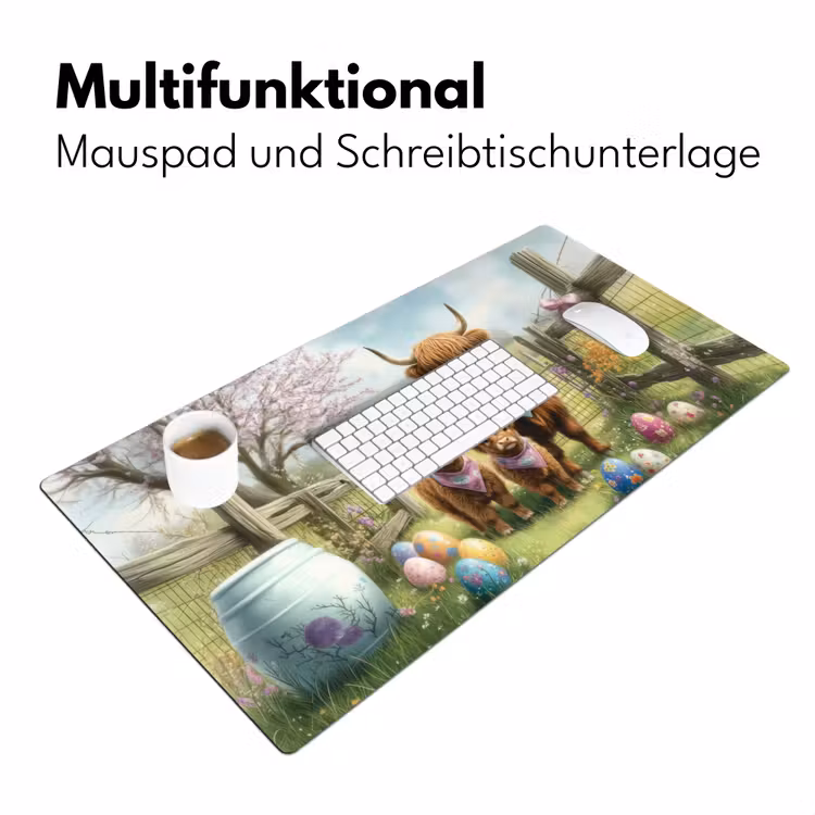 Schotsehooglanders - Paaseieren - Lente Muismat XXL klein -ysfeer4_duits